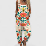 Isla | Vintage Floral Jumpsuit Damen – Mehrfarbig