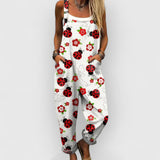 Alethea | Damen Vintage Floral Jumpsuit – Mehrfarbig