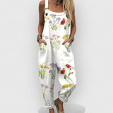 Belinda | Vintage Floral Jumpsuit für Frauen – Mehrfarbig