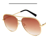 Aviator Sonnenbrille Verspiegelten Gläsern für Damen – Braun
