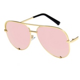 Aviator Sonnenbrille Verspiegelten Gläsern für Damen – Rosa