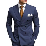 Eleganter Zweiteiler Hochzeitsgast Anzug für Herren | Dunkelblau – Dunkelblau