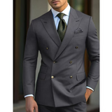 Herren Moderne und Bequem Hochzeitsgast Anzug  | Zweiteilig – Grau