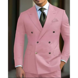 Herren Moderne und Bequem Hochzeitsgast Anzug  | Zweiteilig – Rosa