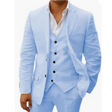 Herren Sommer Hochzeitsgast Anzug | Dreiteiliges – Himmelblau
