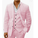 Herren Sommer Hochzeitsgast Anzug | Dreiteiliges – Rosa
