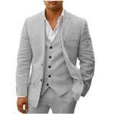 Herren Sommer Hochzeitsgast Anzug | Dreiteiliges – Hellgrau