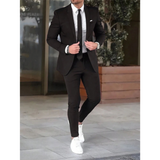 Herren Anzug | Zweiteiliges Setdesign für formelle Anlässe – Schwarz