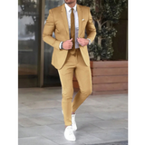 Herren Anzug | Zweiteiliges Setdesign für formelle Anlässe – Beige