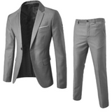 Herren Anzug | Zweiteiliges Setdesign für formelle Anlässe – Grau