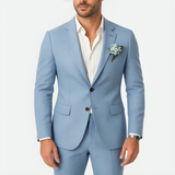 Zweiteiliger Freizeitanzug Für Hochzeitsgäste | Elegante – Himmelblau