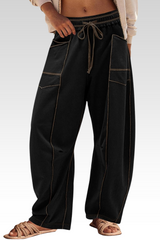 LINA | Barrel-Pants – Weite Sommer-Loungehose für jeden Moment – Schwarz