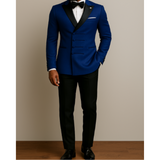 Herren-Anzug im zweiteiligen set | formeller stil – Blau