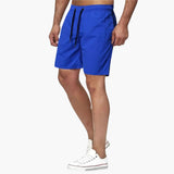 Herren Badeshorts Sommer mit Kordelzug und schnelltrocknendem Stoff – Blau