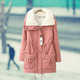 Yinara - fleece-winterjacke für damen – Rosa