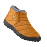 Winterschuhe Damen| Flach Knöchelhoch Mit Rundkappe – Gelb