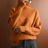 Julie - Kaschmirpullover mit Rollkragen – Orange