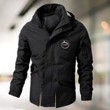 Xavian - winddichte militär-bomber-cargo-jacke – Schwarz