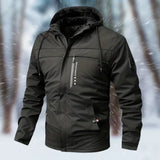 Die neue luxus-wasserjacke mit kapuze – clemens – Schwarz