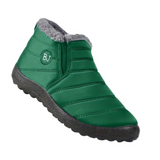 Winterschuhe Damen| Flach Knöchelhoch Mit Rundkappe – Grün