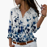 Fließende Bluse mit lockerem Schnitt für Damen - Elegant & Bequem – Himmelblau