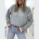 Zeitloser rundhalspullover - wiebke – Grau