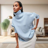 Klassischer rollkragenpullover für damen – anne – Blau