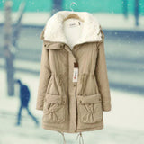 Yinara - fleece-winterjacke für damen – Khaki