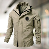Xavian - winddichte militär-bomber-cargo-jacke – Khaki