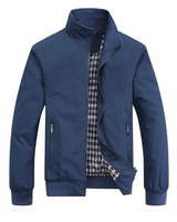 Malaj – Elegante Harrington-Bomberjacke – Blau