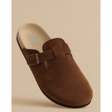 Unisex Slip-On Bequeme Clogs | Flach – Braun