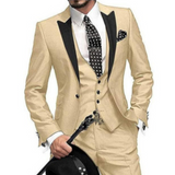 Herren Hochzeitsgast Anzug | Mit Weste – Beige