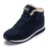 Winterschuhe Herren | Schnürstiefel Knöchelhoch – Blau