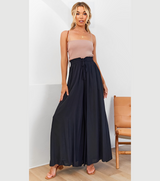 Jamie - Weites Bein Lose Hohe Taille Hosen – Schwarz