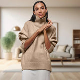 Klassischer rollkragenpullover für damen – anne – Khaki