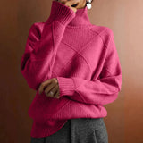Julie - Kaschmirpullover mit Rollkragen – Rose