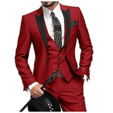 Herren Hochzeitsgast Anzug | Mit Weste – Rot
