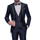 Herren Hochzeitsgast Anzug | Mit Weste – Marineblau