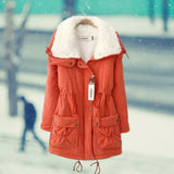 Yinara - fleece-winterjacke für damen – Orange