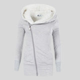 Brie – fleece cardigan mit kapuze – Weiß