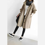 Blesyn – lange windjacke mit kapuze – Beige