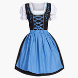 Traditionelles Dirndl mit Schürze für Damen - Oktoberfest 2025 – Dunkelblau