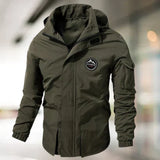 Xavian - winddichte militär-bomber-cargo-jacke – Armeegrün
