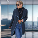 Hannina – fleece-winterjacke für damen – Blau