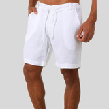 Matteo | Herren Bermuda Shorts Regular Fit Kordelzug – Weiß