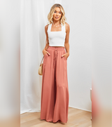 Jamie - Weites Bein Lose Hohe Taille Hosen – Orange
