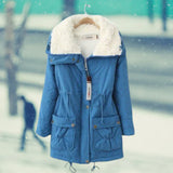 Yinara - fleece-winterjacke für damen – Blau