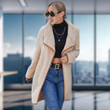 Hannina – fleece-winterjacke für damen – Weiß