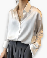 Damen Lässige Elegante Bluse | Vielseitig – Weiß