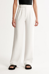 Aerelle | Wide-Leg Schneiderhose – Weiß